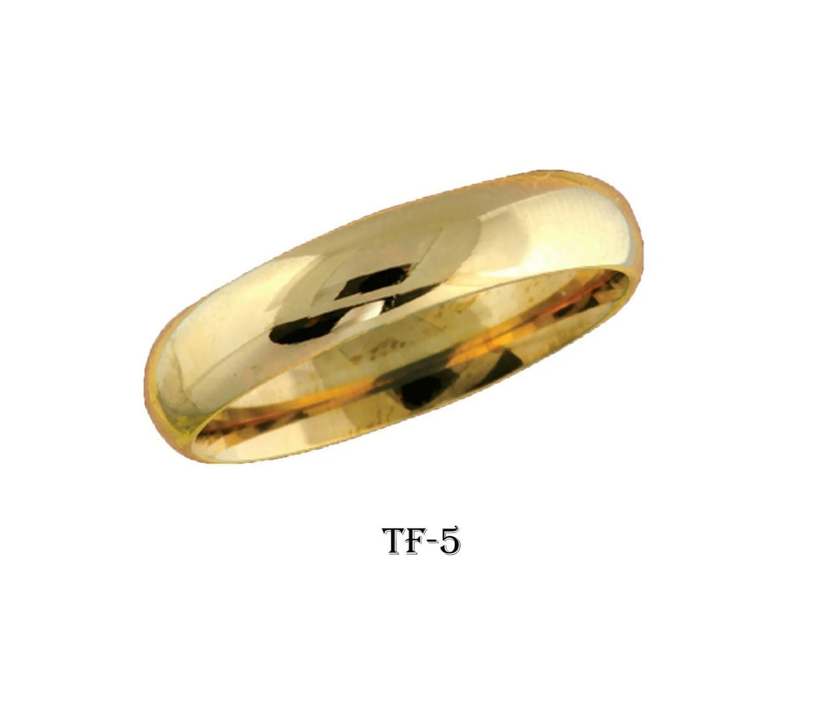 14k Solid Gold Elegant Ladies Modern Matte Finished Flat Band Ring TF-5v