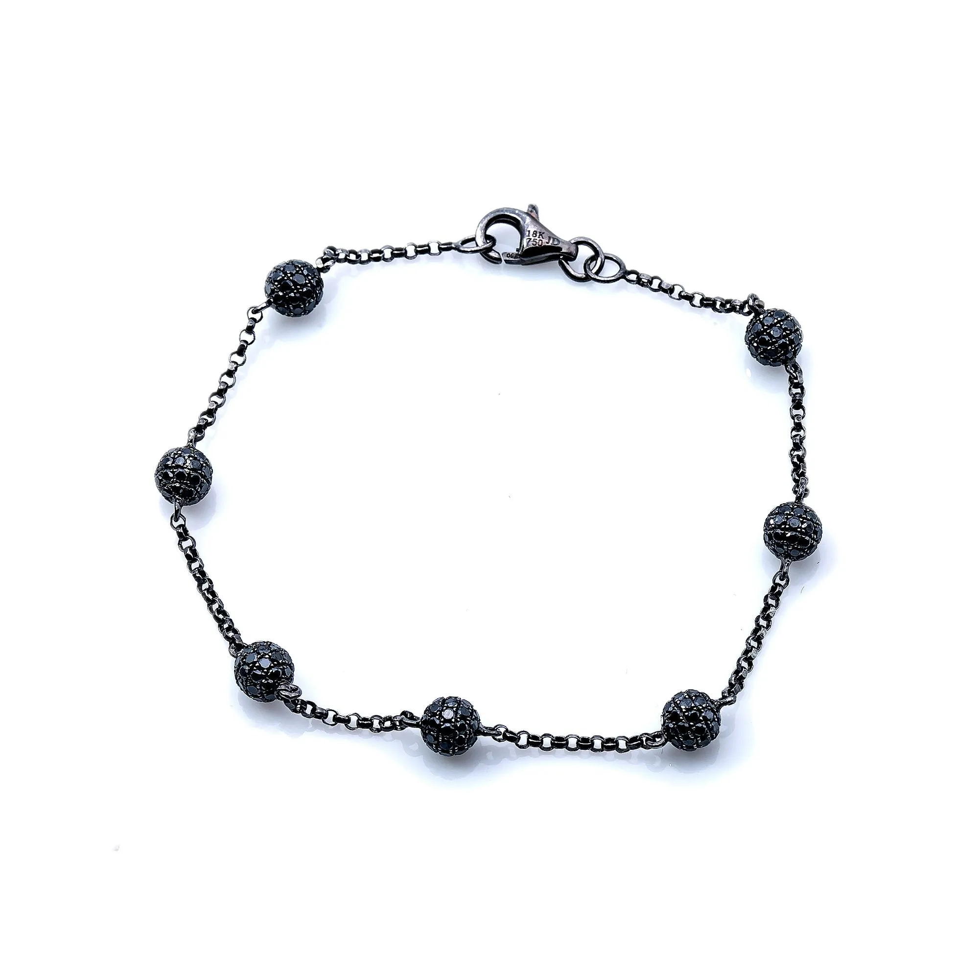 18K Black Gold  Women Ball Shaped  Bracelet