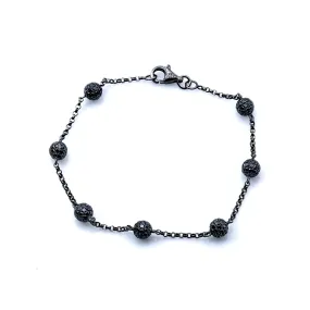 18K Black Gold  Women Ball Shaped  Bracelet