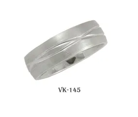 18k Solid Gold Elegant Ladies Modern Satin Finished Flat Band 6MM Ring VK145v