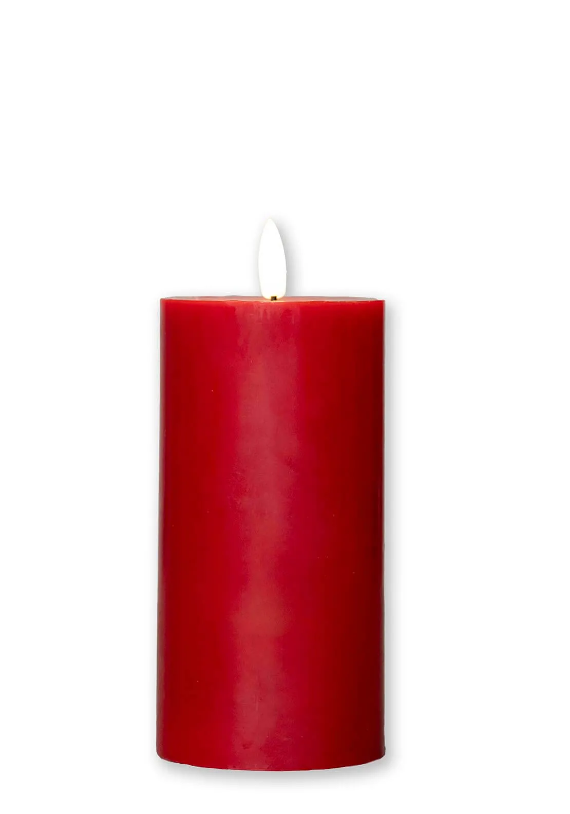 3D-Flame LED Candle 15cm With 6 Hour Timer - Red