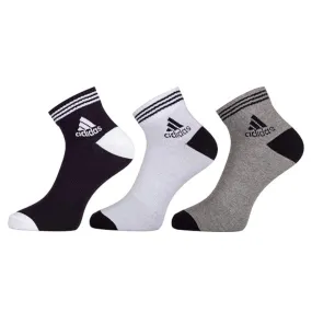 Adidas Men's Flat Knit Low Cut Socks (White/Black/Grey)