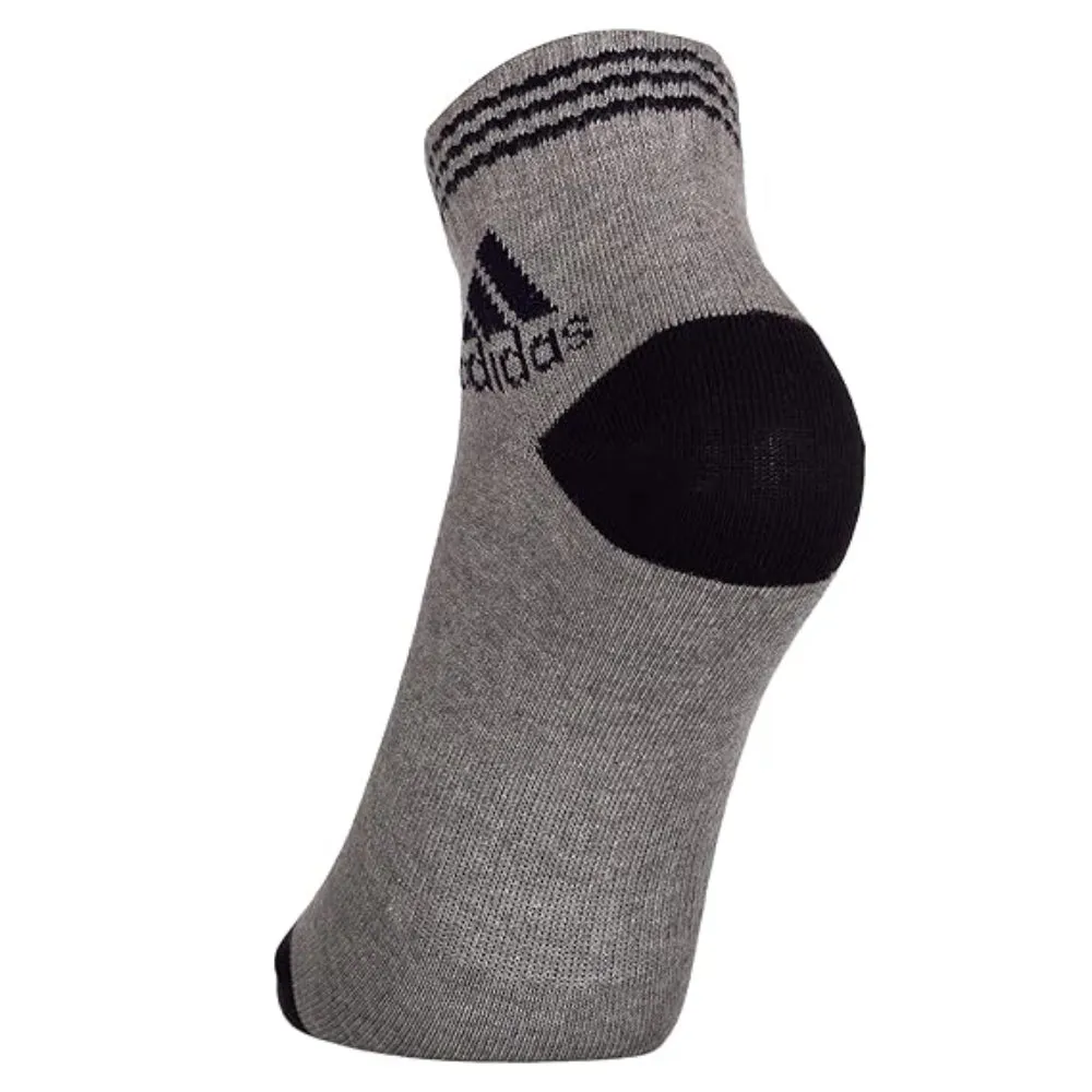 Adidas Men's Flat Knit Low Cut Socks (White/Black/Grey)