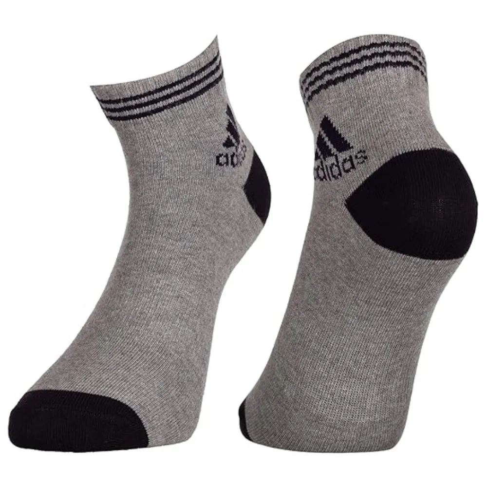 Adidas Men's Flat Knit Low Cut Socks (White/Black/Grey)