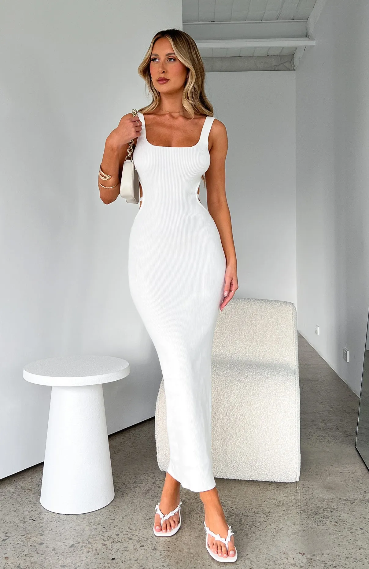 All For Fun Maxi Dress White