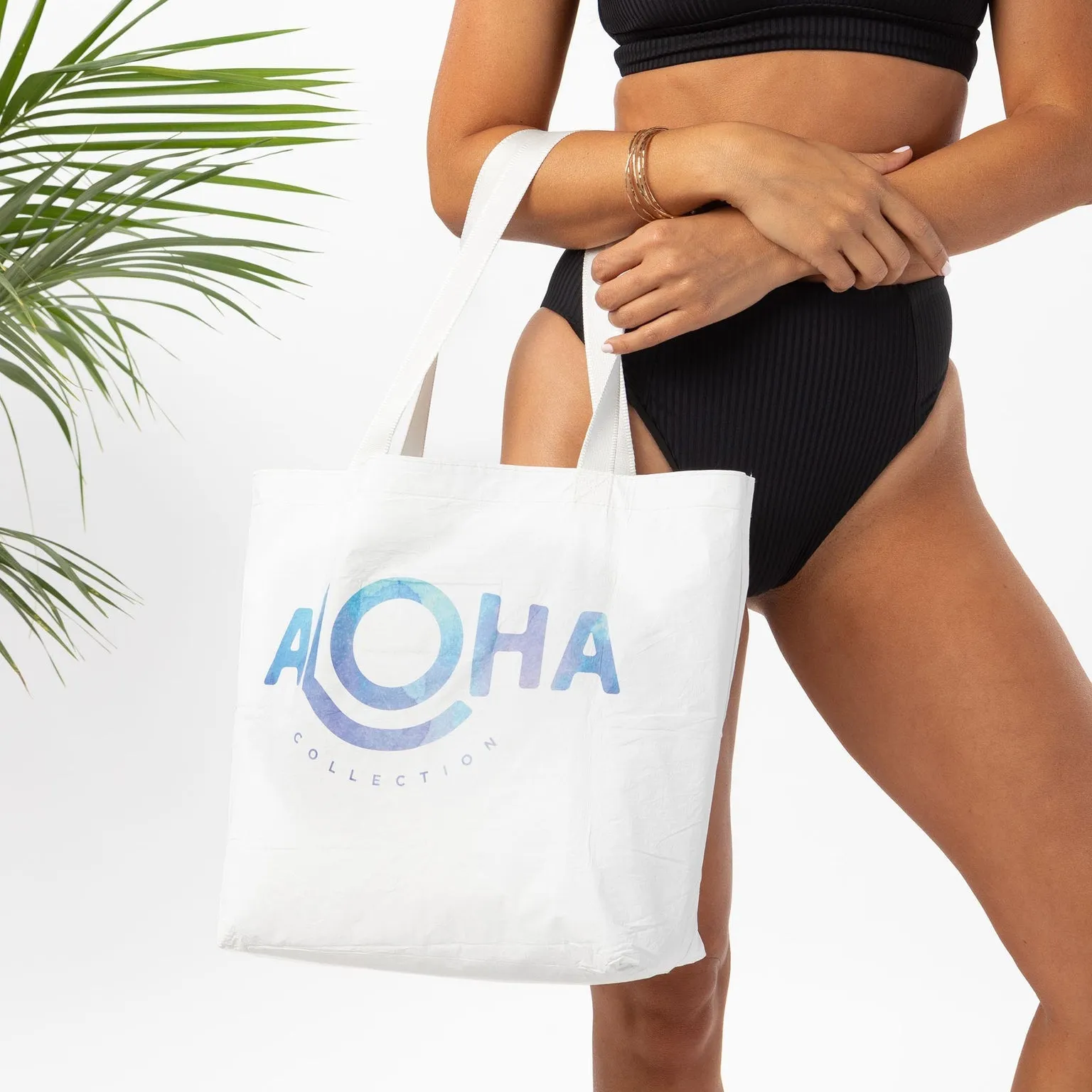 Aloha Monstera Reversible Tote - Dawn