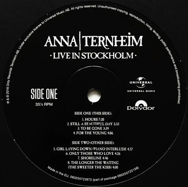 Anna Ternheim ~ Live In Stockholm