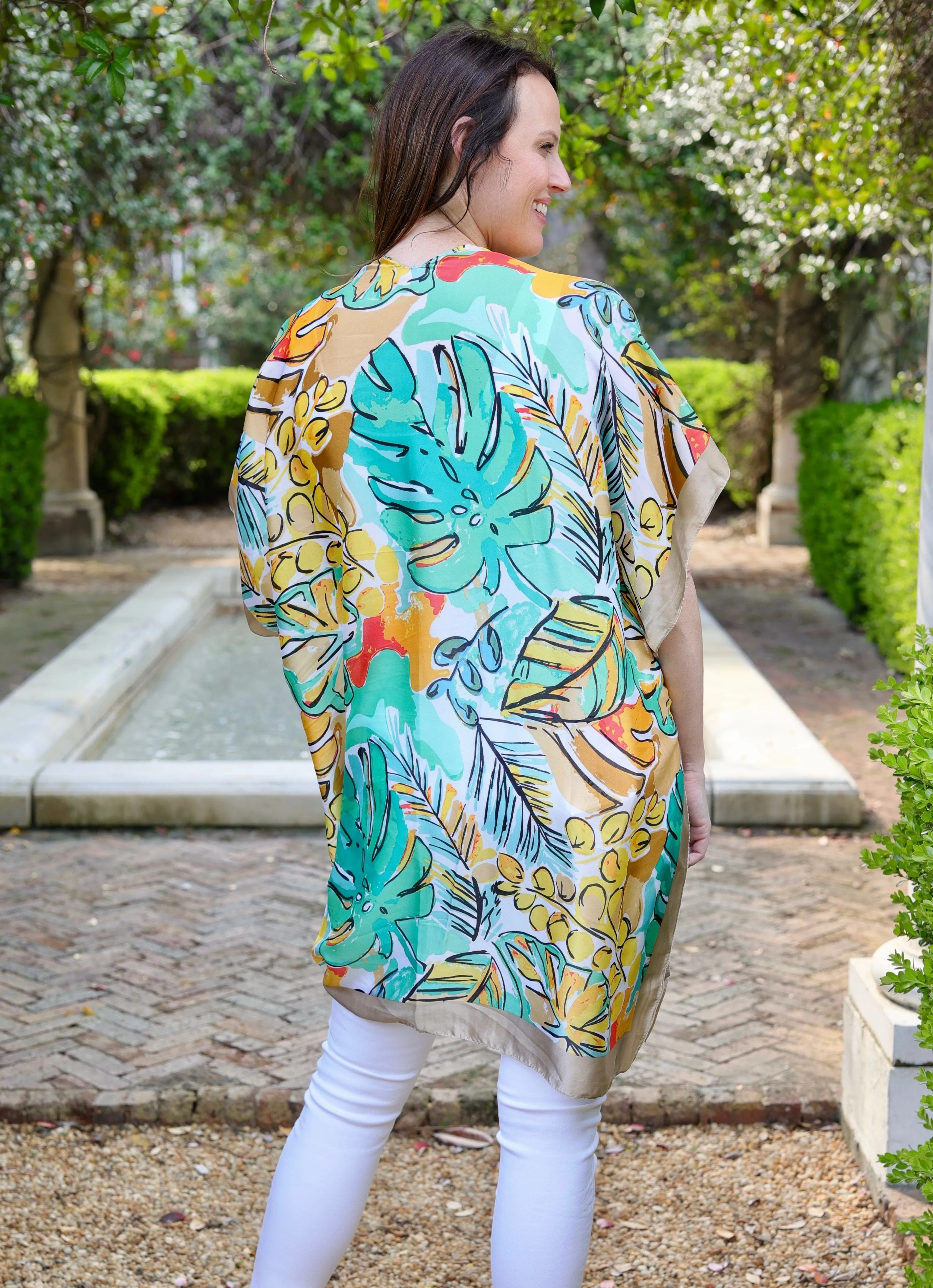 Ashberry Printed Kimono GREEN MULTI