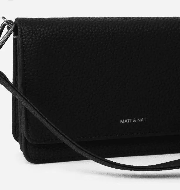 BEE VEGAN CROSSBODY BAG - PURITY BLACK