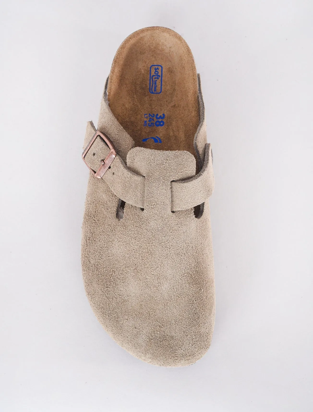 Boston Suede Clogs, Taupe