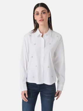 Boxy Fit Embellished Shirt