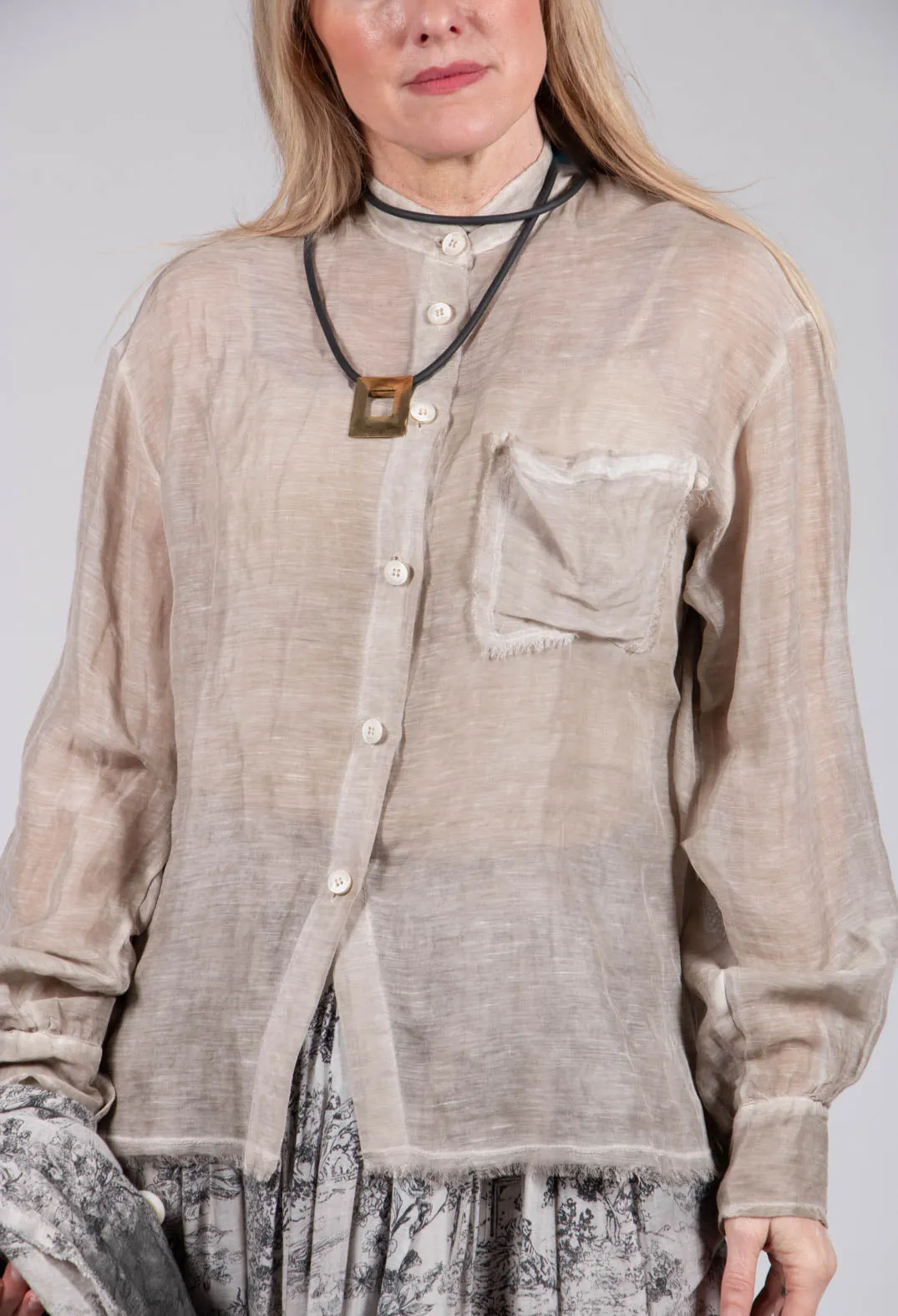 Button Up Shirt in Tinto Freddo Desert