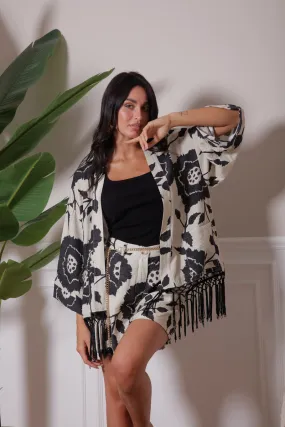 Coordinato Kimono E Short Frange