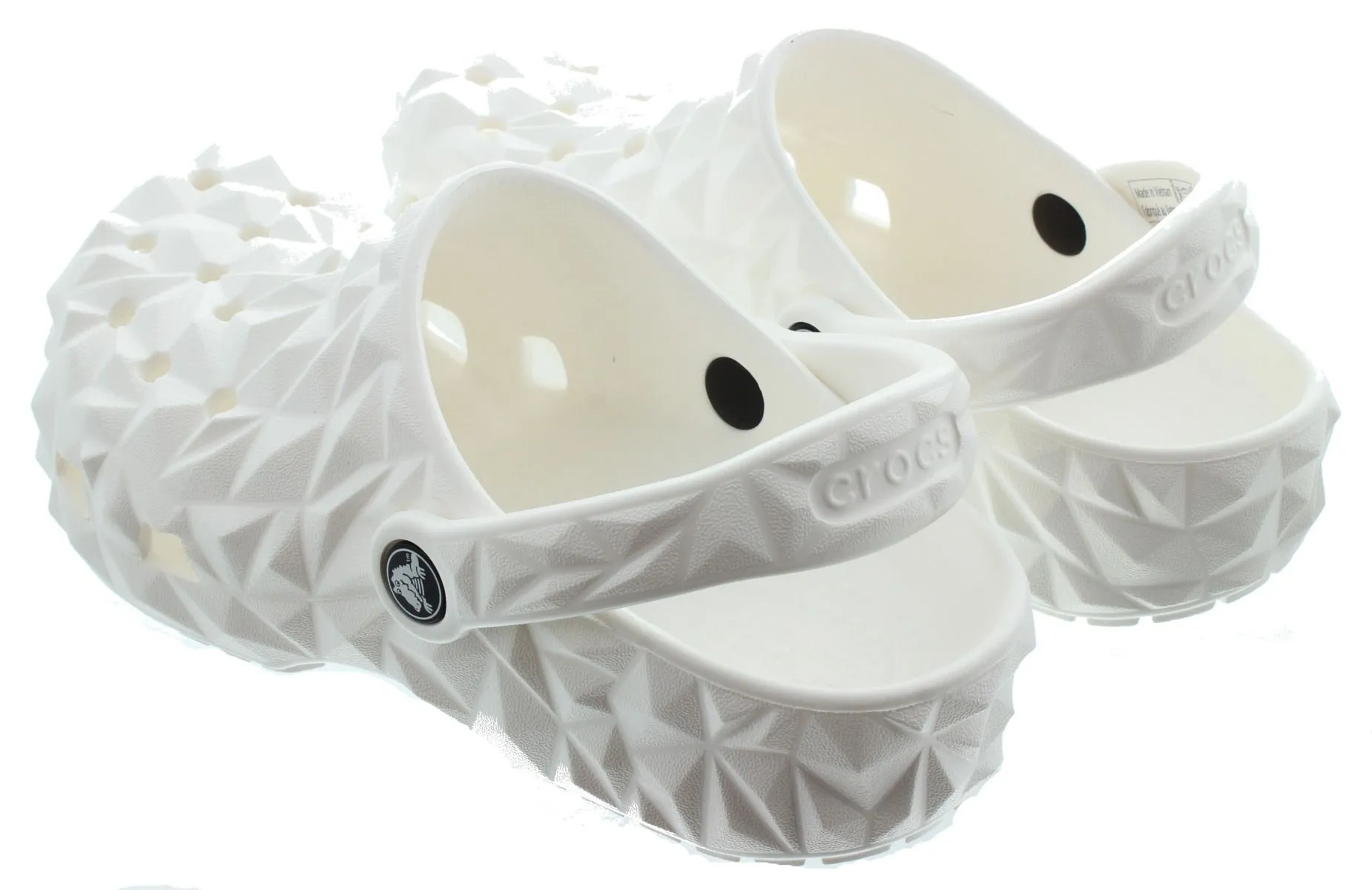 CROCS Adults Geometric Clogs In White