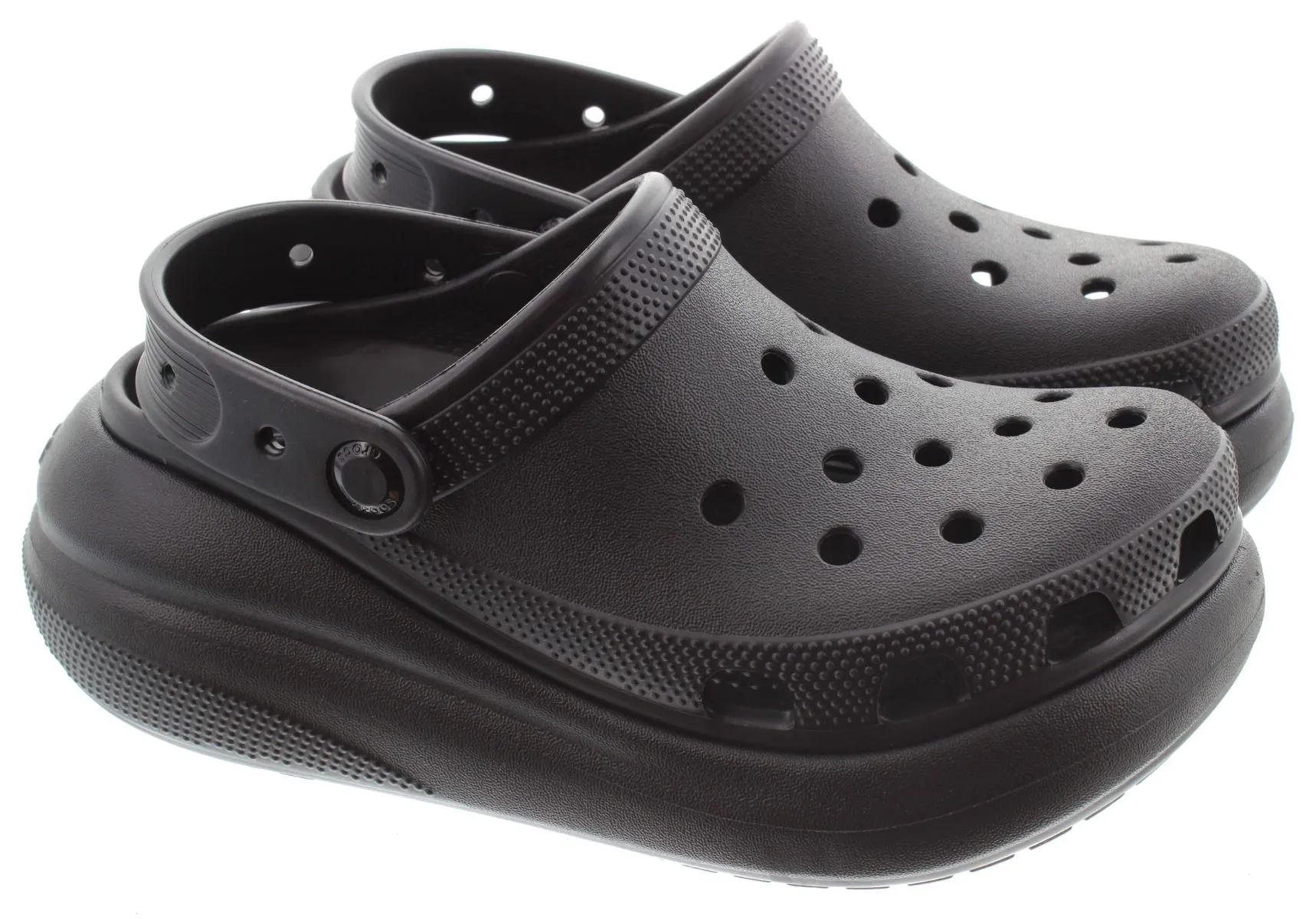 CROCS Ladies Classic Crush Clogs In Black