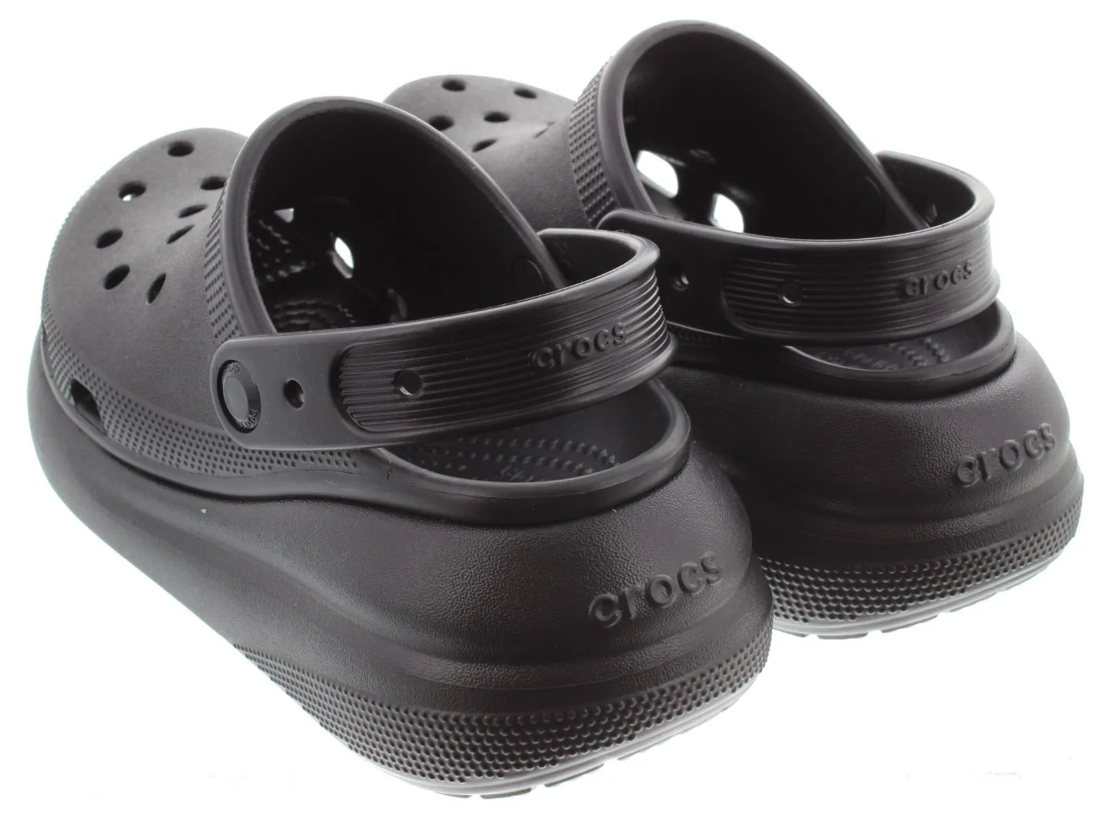 CROCS Ladies Classic Crush Clogs In Black