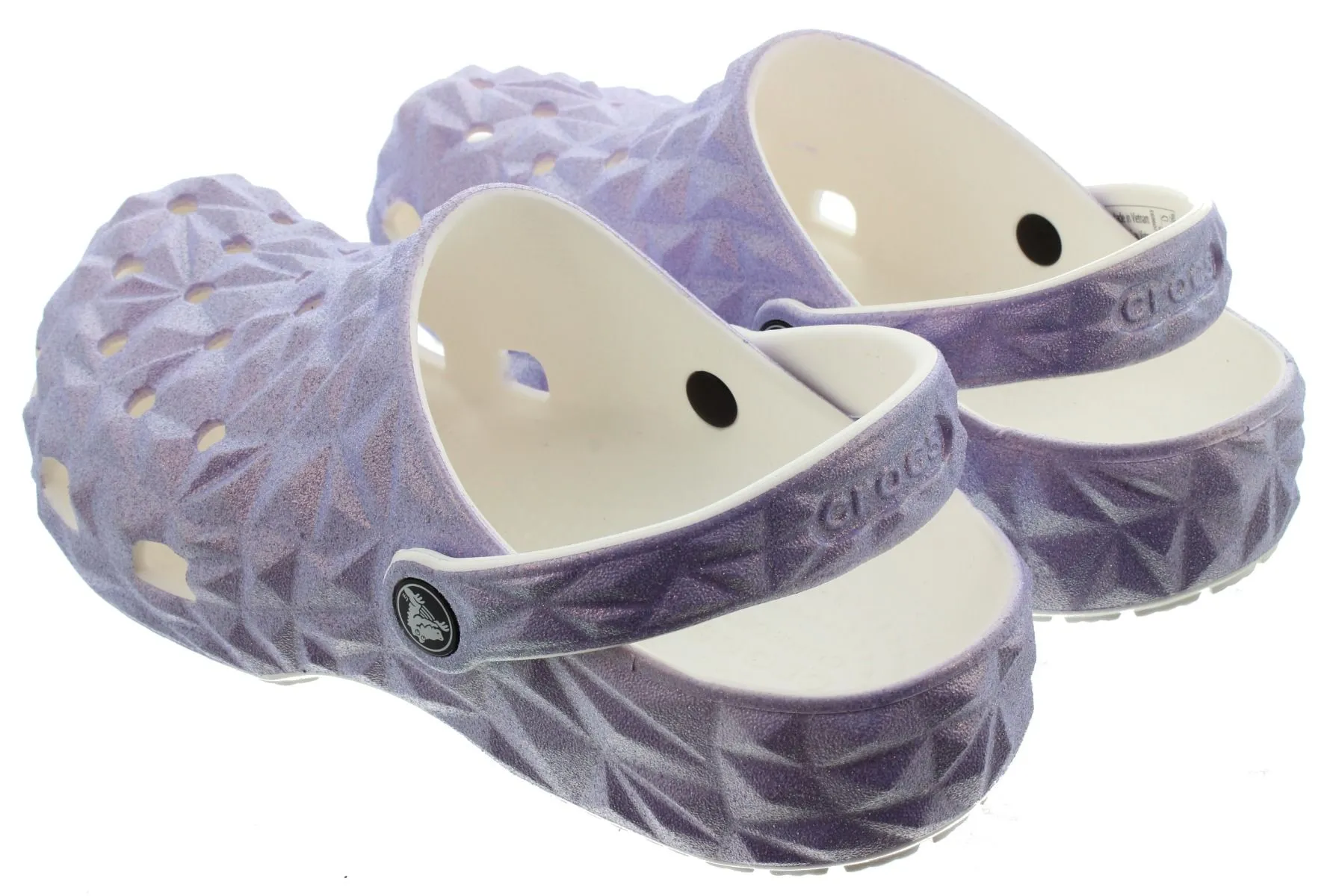 CROCS Youths Geometric Clogs In Iridescent