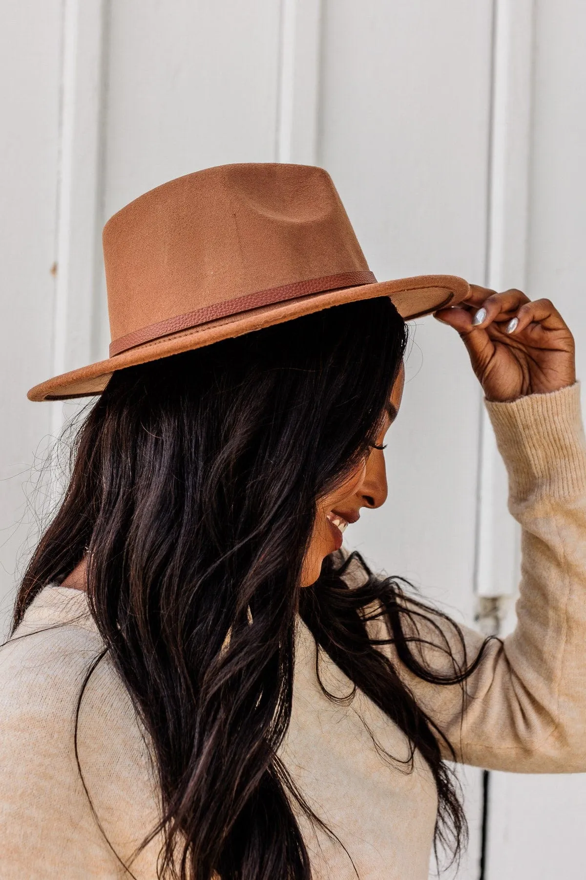 Desert Blooms Felt Panama Hat- Brown