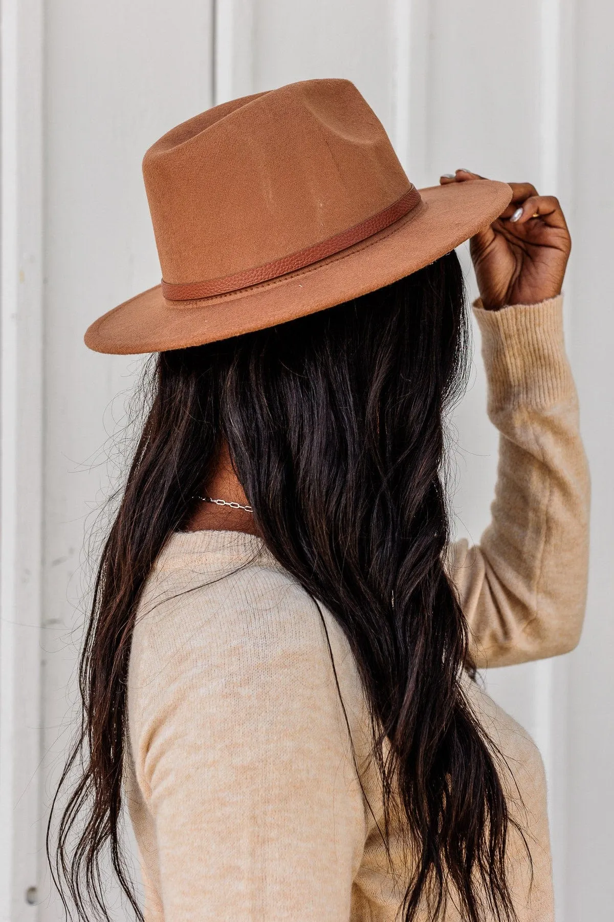 Desert Blooms Felt Panama Hat- Brown