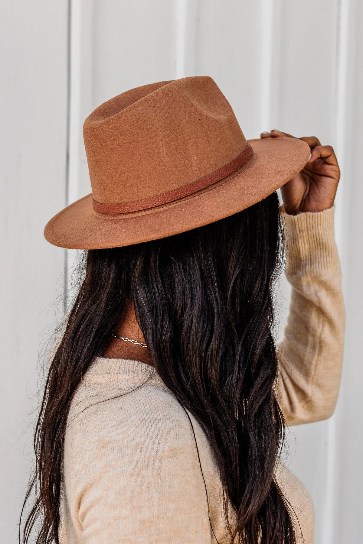 Desert Blooms Felt Panama Hat- Brown