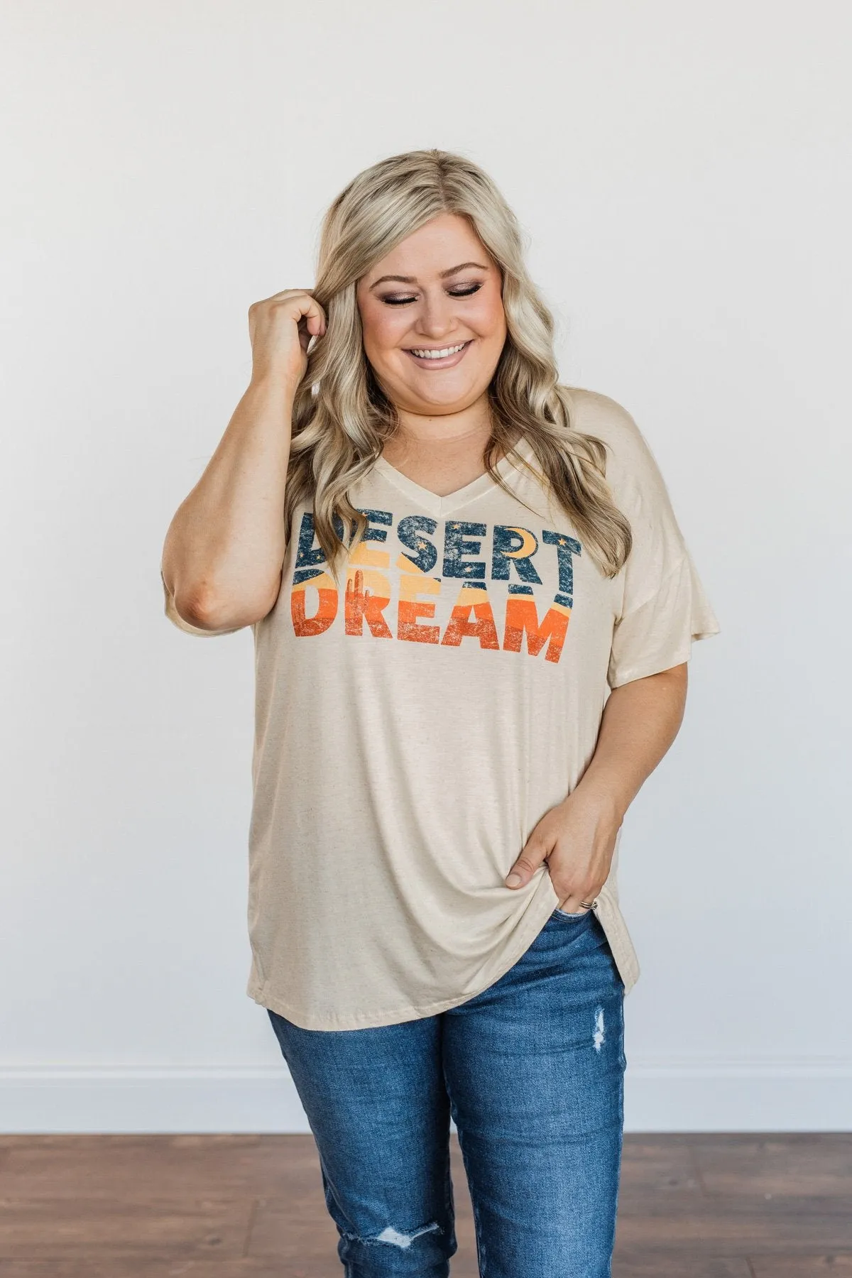 Desert Dream Graphic Tee- Heathered Oatmeal