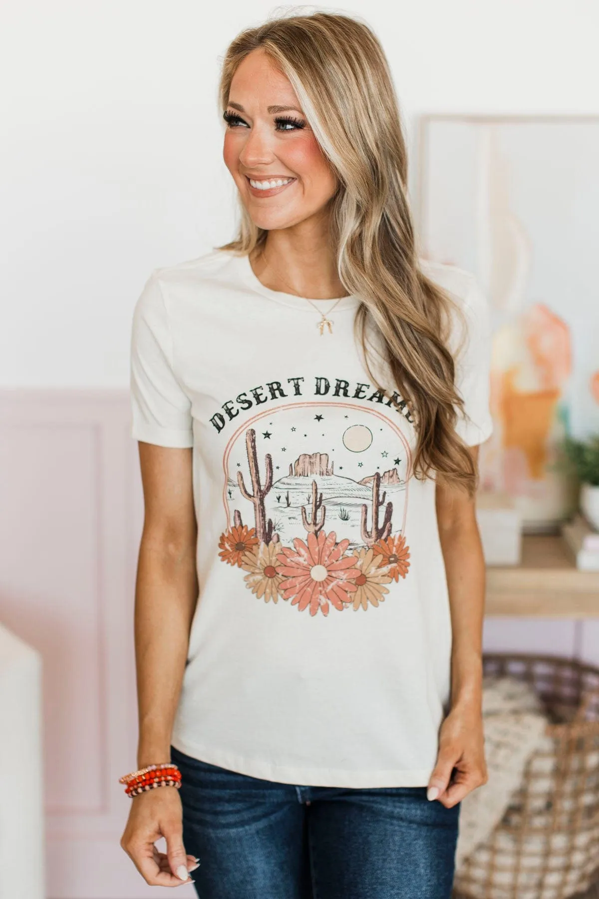 Desert Dreamer Graphic Tee- Natural