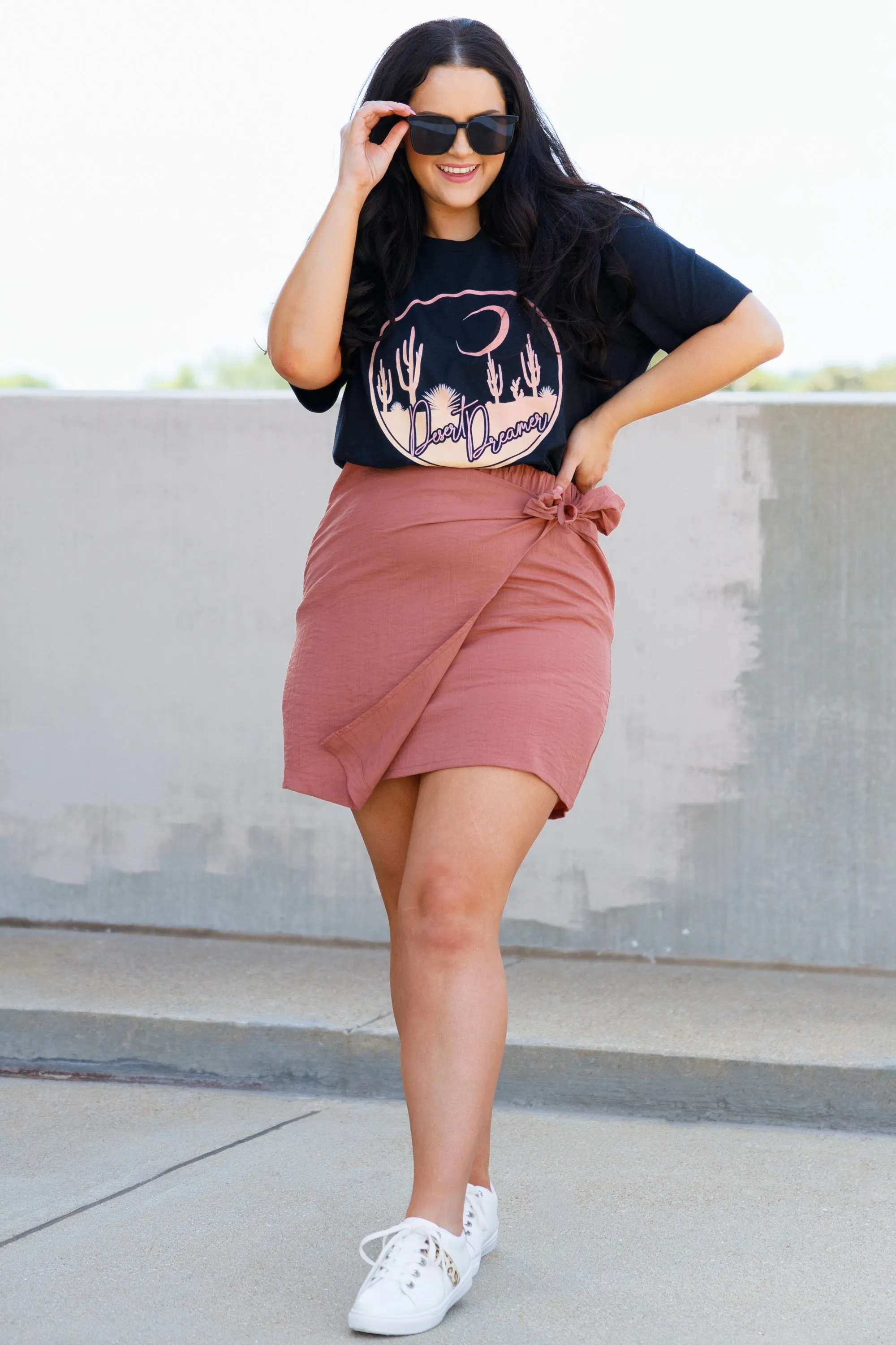 Desert Dreams Tee, Heather Black