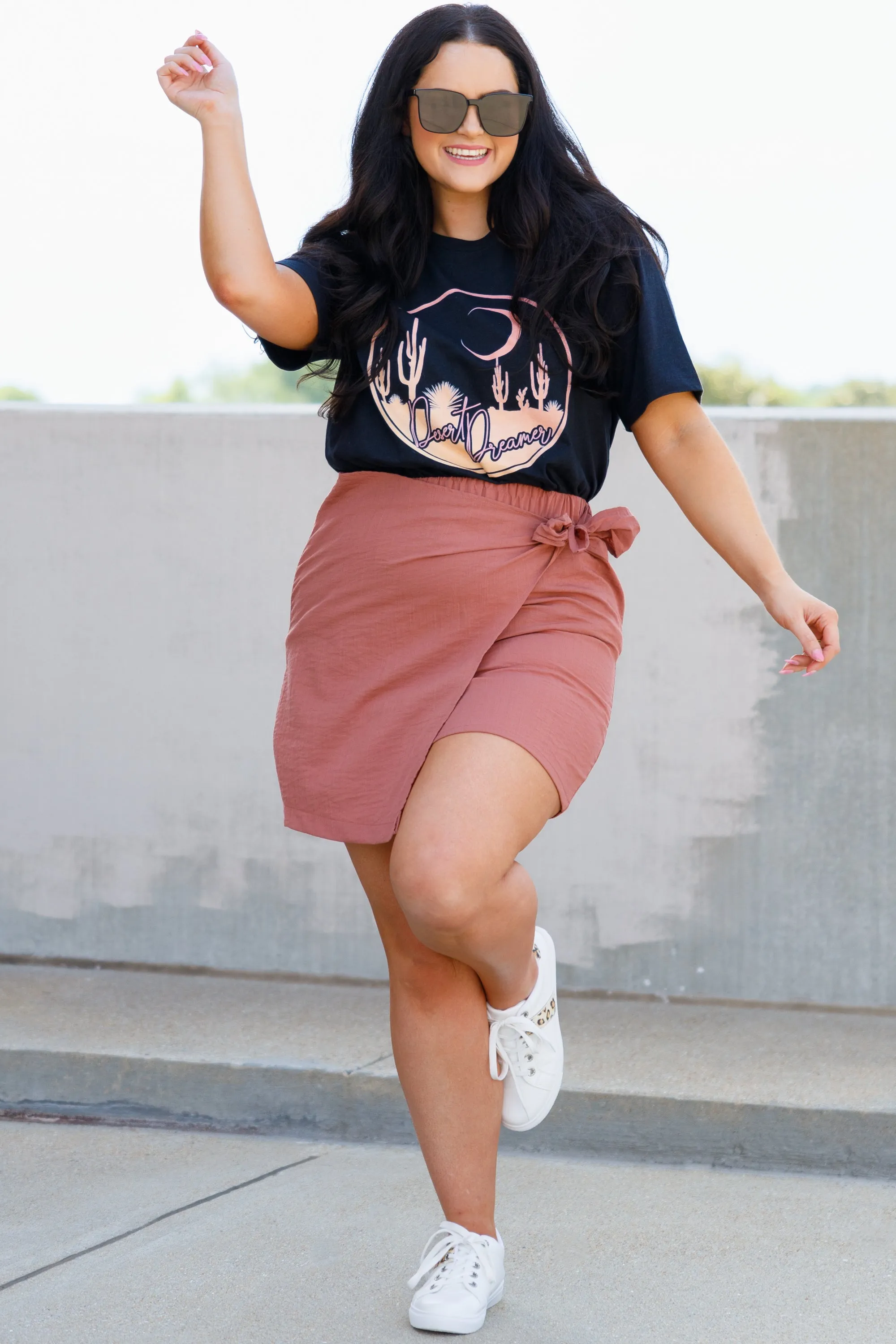 Desert Dreams Tee, Heather Black