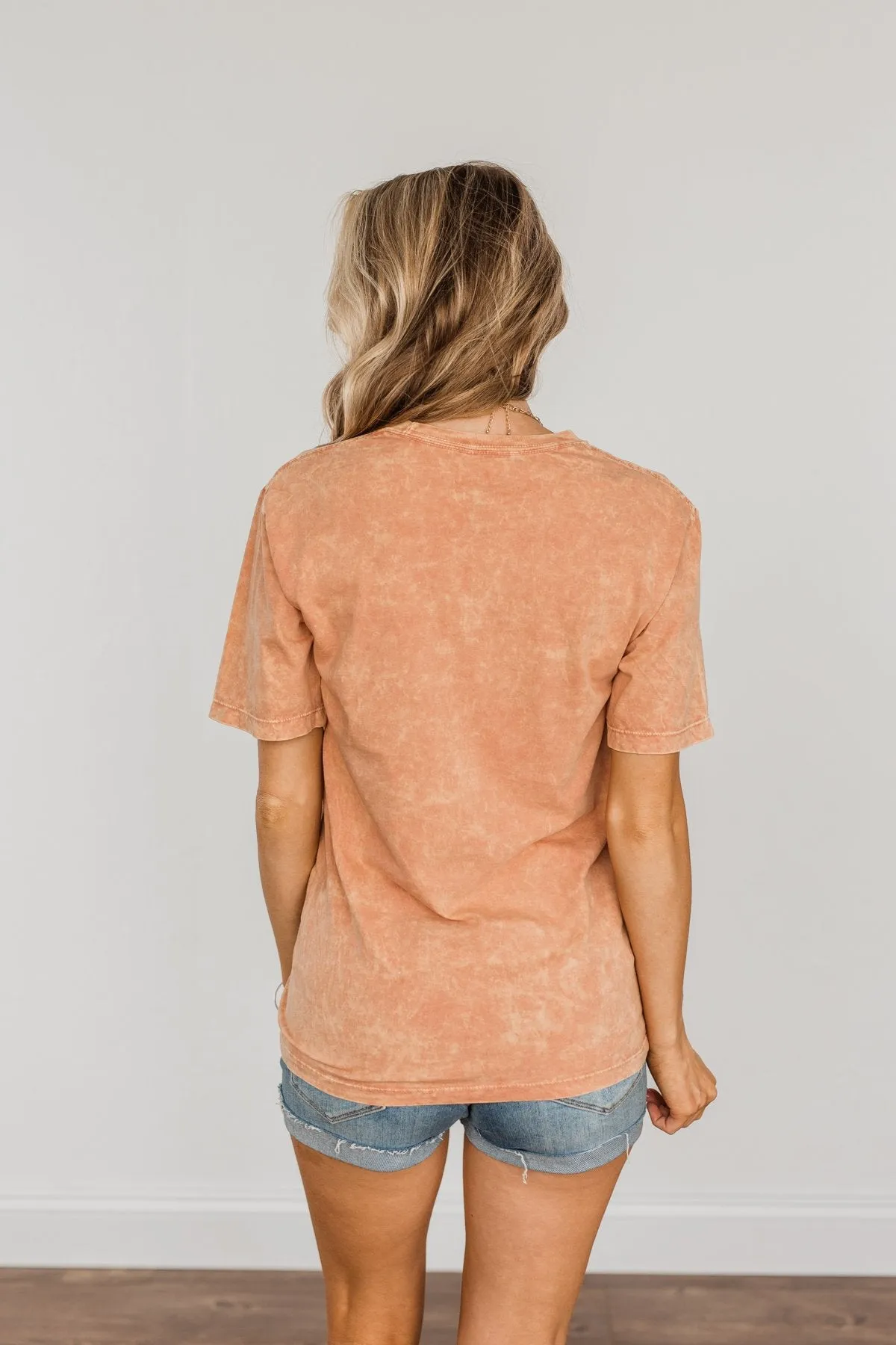 Desert Road Colorful Graphic Tee- Dusty Coral