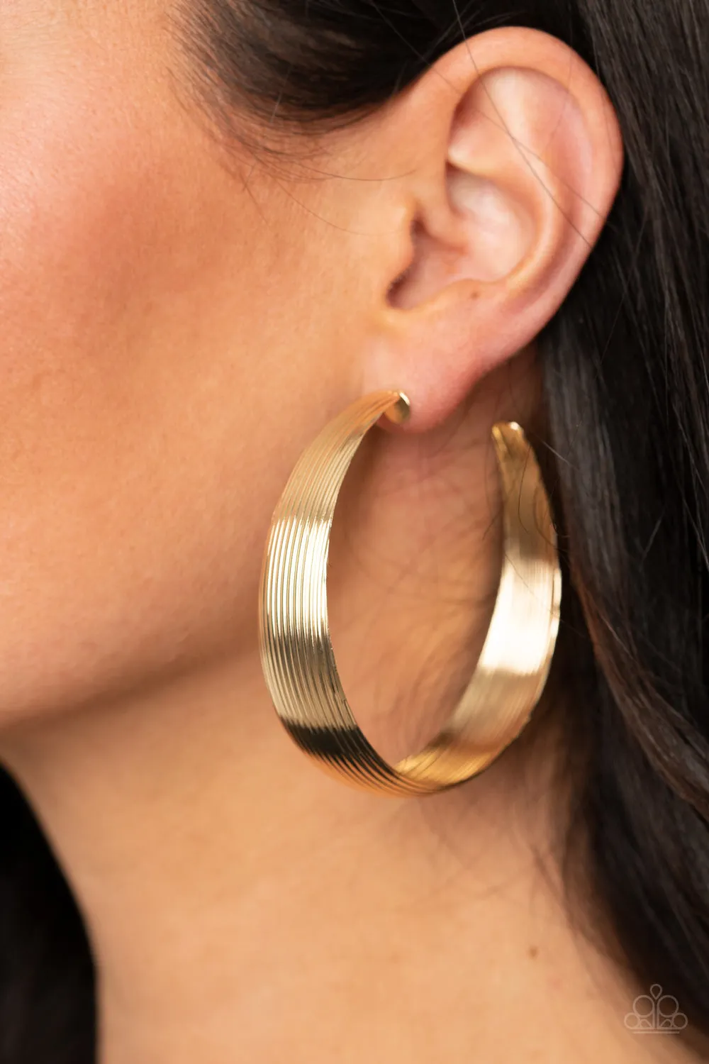 Desert Wanderings - Gold Hoop Earring