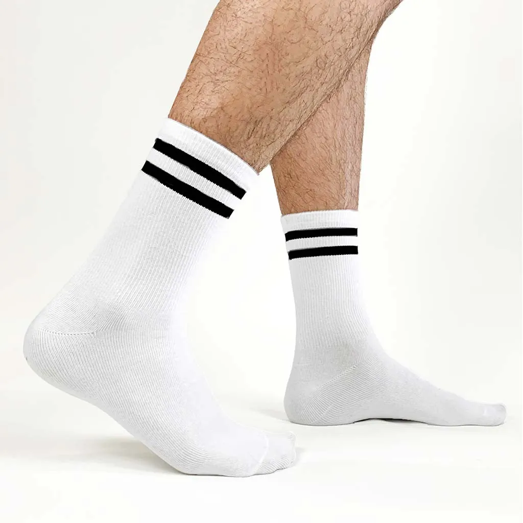 Design Your Own Striped Crew Socks - Large