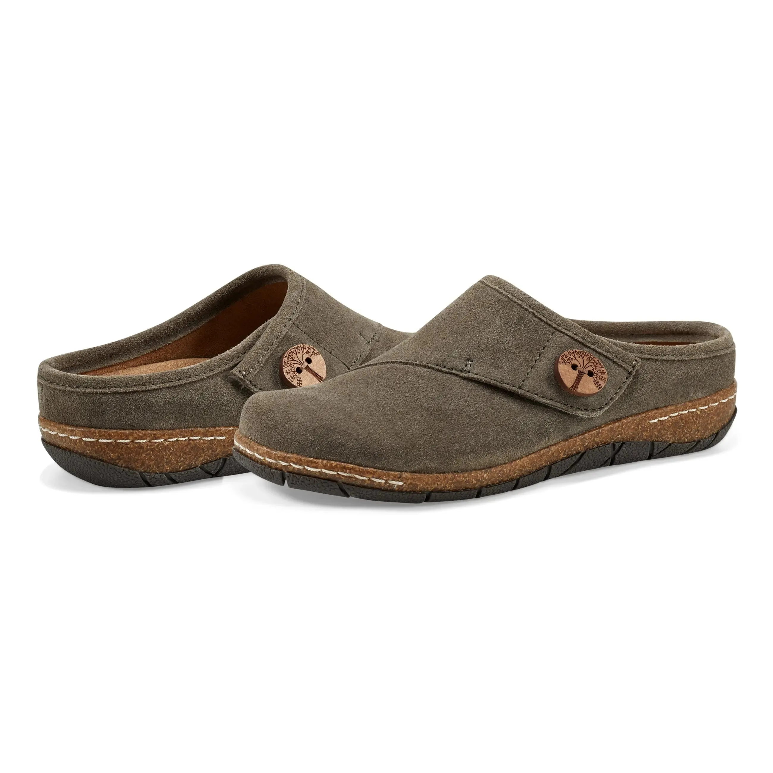 Ezra Round Toe Casual Slip-on Flat Clogs