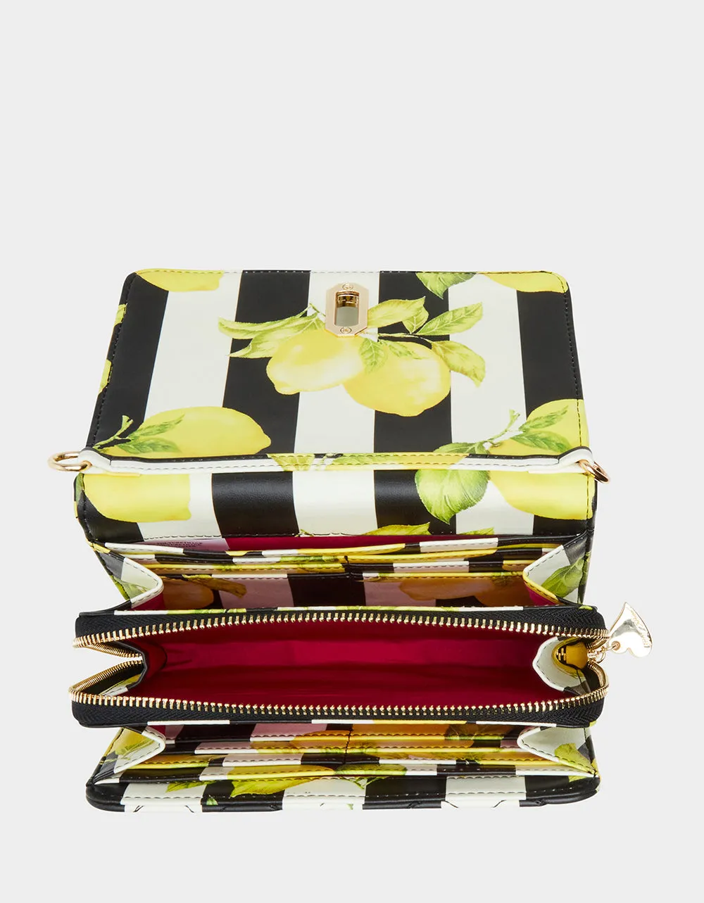 FRESH N FRUITY STRIPED WALLET ON A CHAIN YELLOW