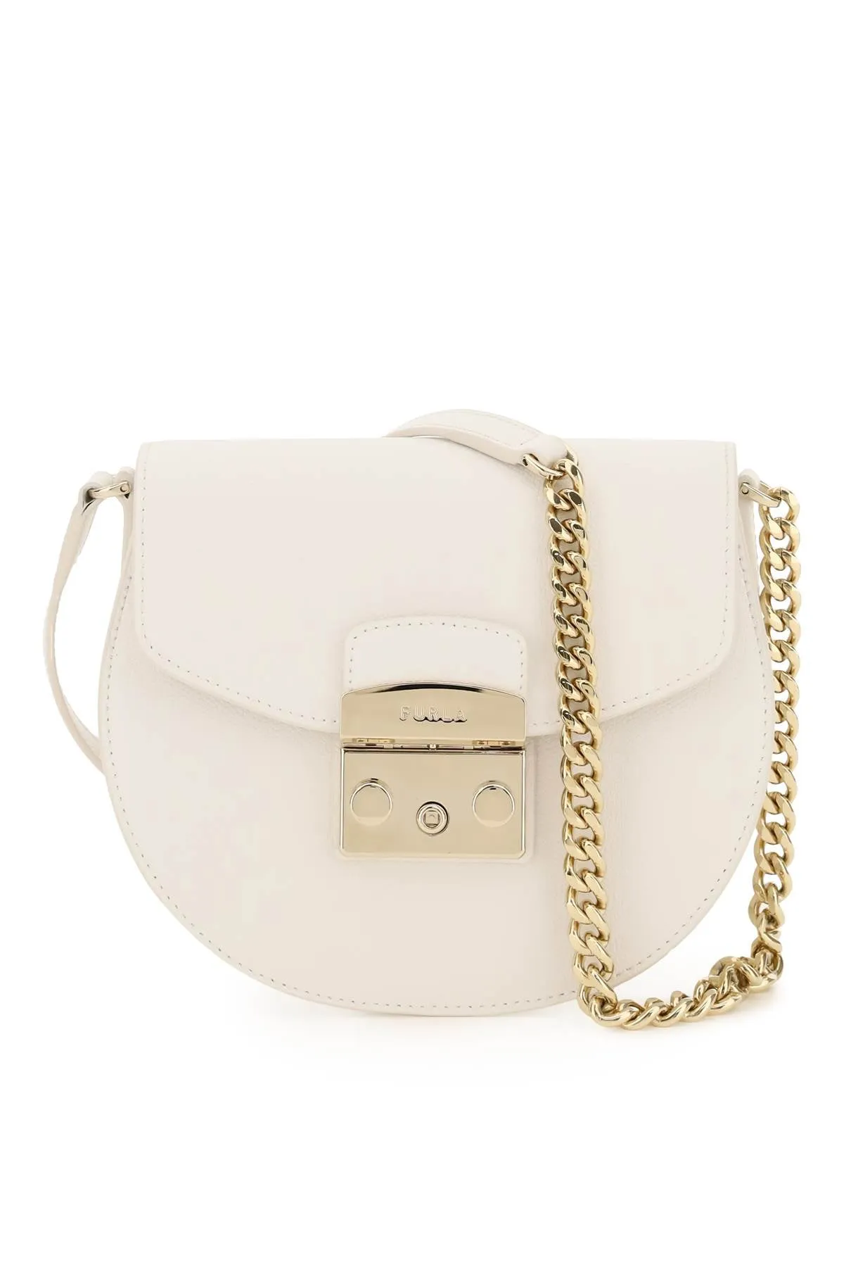 Furla Metropolis Logo Engraved Mini Crossbody Bag