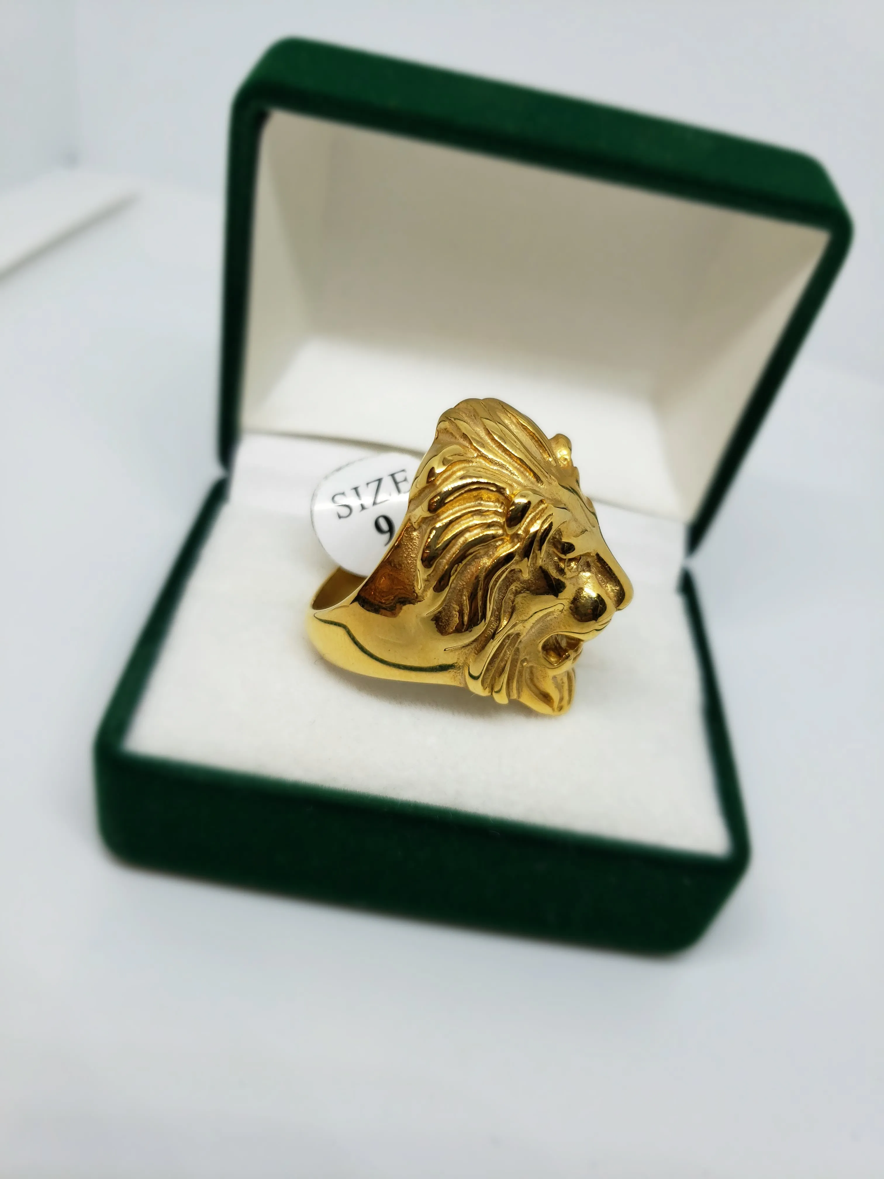 Gold Plated Lion Ring