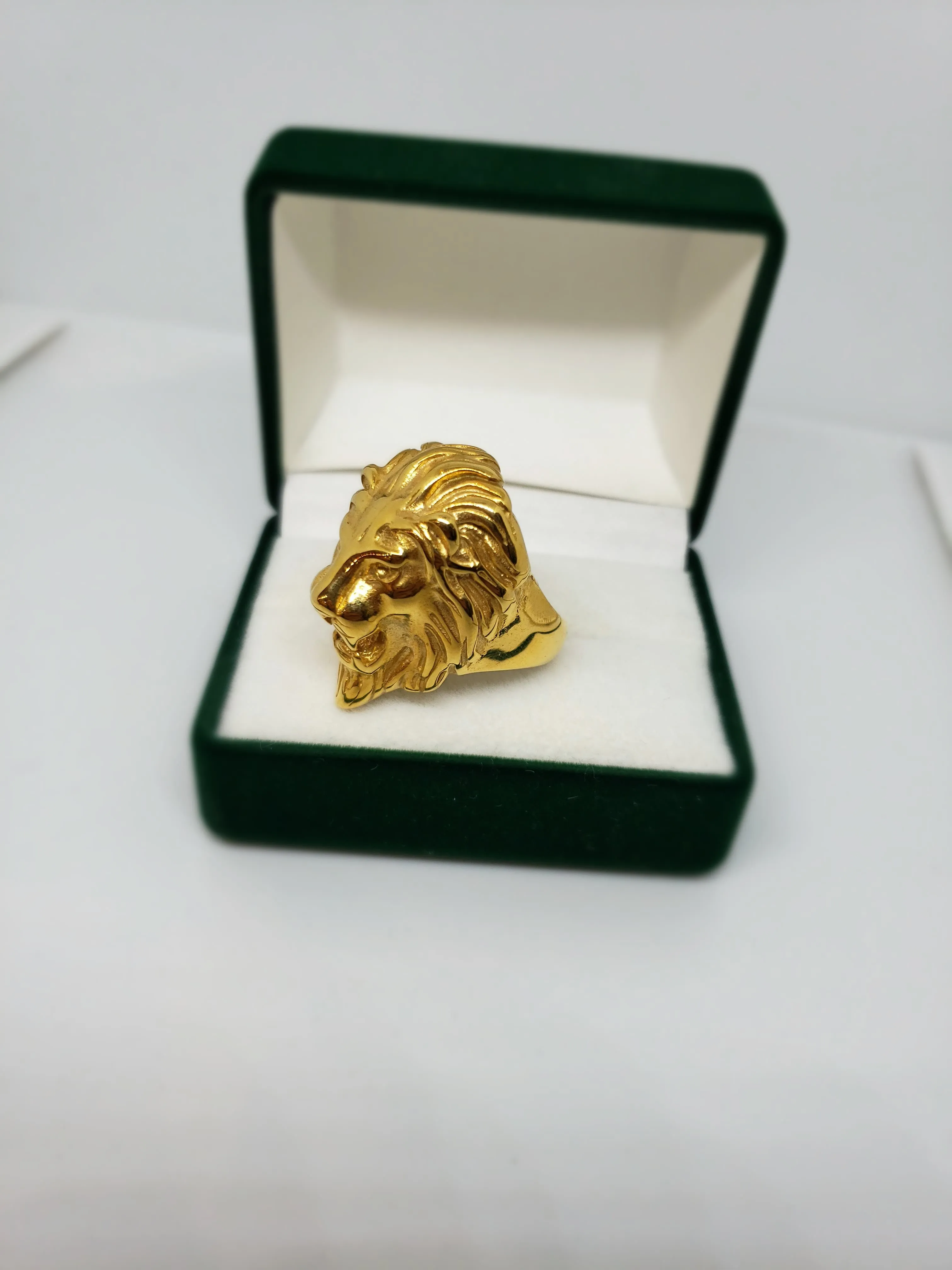 Gold Plated Lion Ring