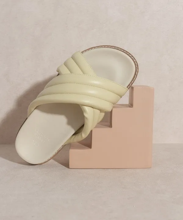 Grace Puffed Strap Slide Sandal