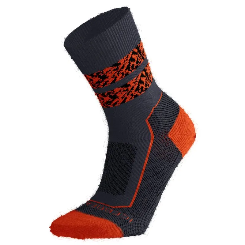 icebreaker Merino Men's Hike+ Light Crew Socks Natural Summit - Graphite/Blaze/Black