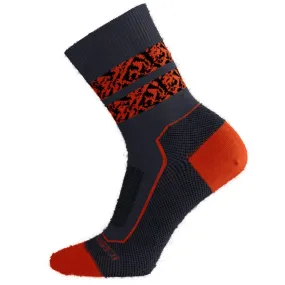 icebreaker Merino Men's Hike+ Light Crew Socks Natural Summit - Graphite/Blaze/Black