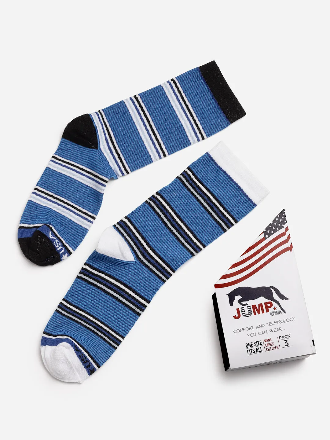 JUMP USA Men Pack Of 2 Assorted Calf-Length Trendy Socks