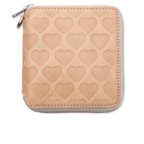 Leather Wallet - Beige