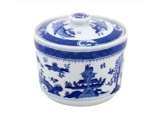 Lidded Pot - Blue & White