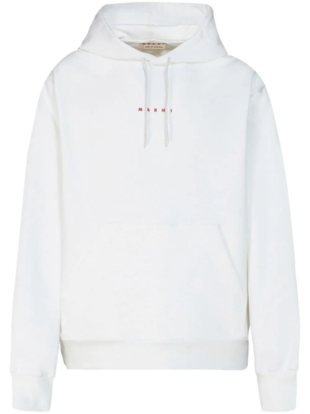 Marni - Sweat à capuche white à logo imprimé