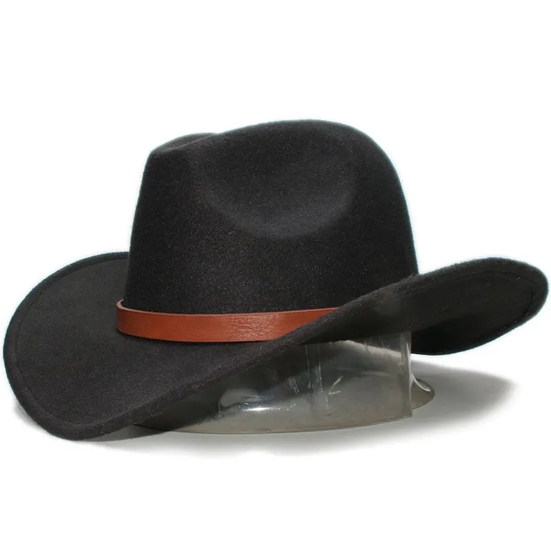 Men and Women Retro Wool Wide Brim Western Formal Cowboy Hat