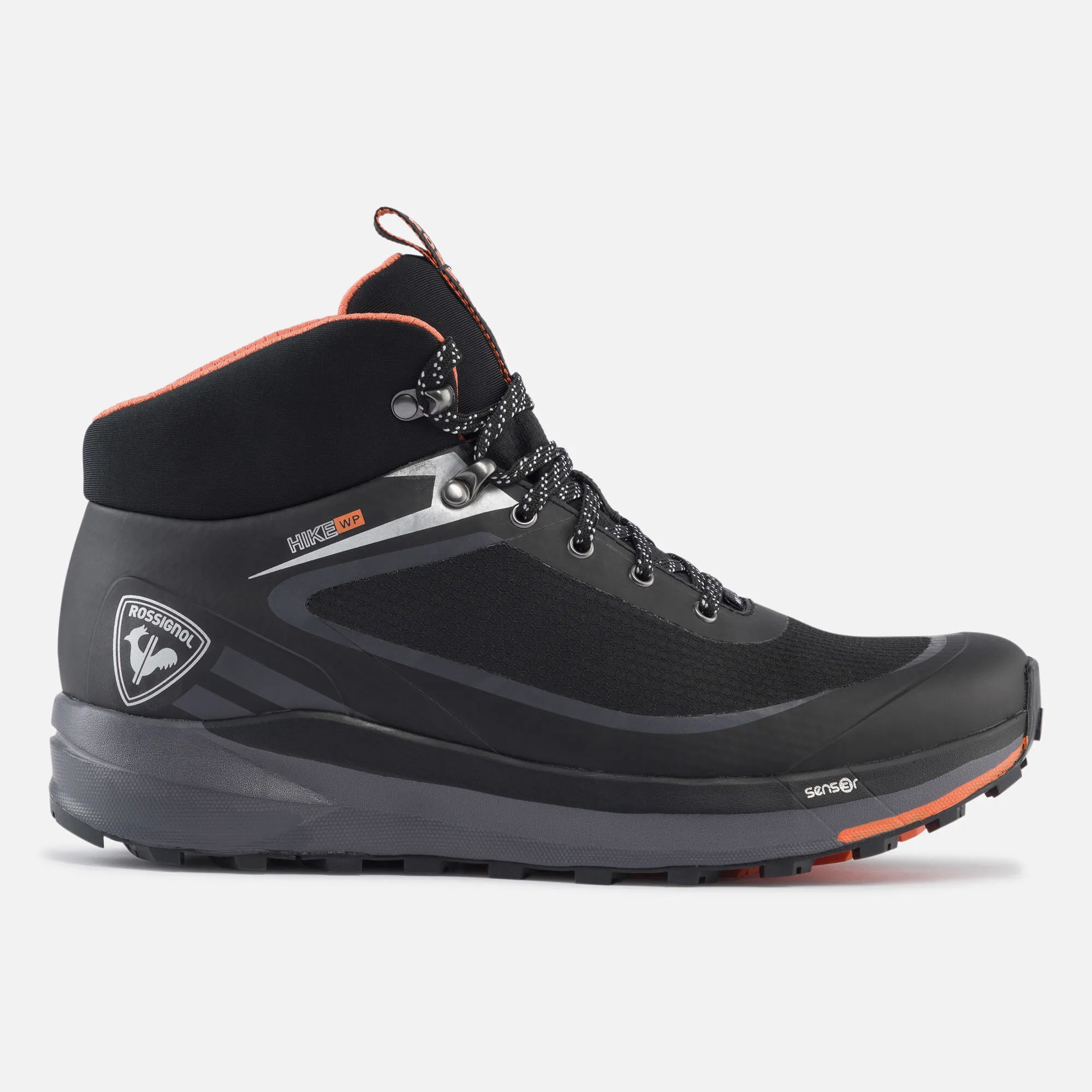 Men's black waterproof hiking shoes