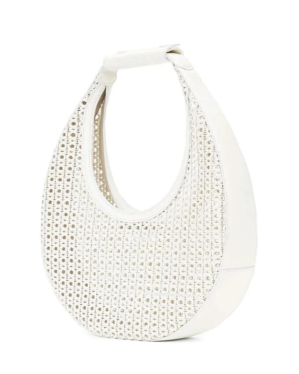 Moon Raffia Tote Bag in Paper