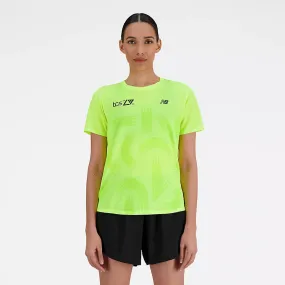 New Balance Women's London Edition Printed NB Athletics Short Sleeve