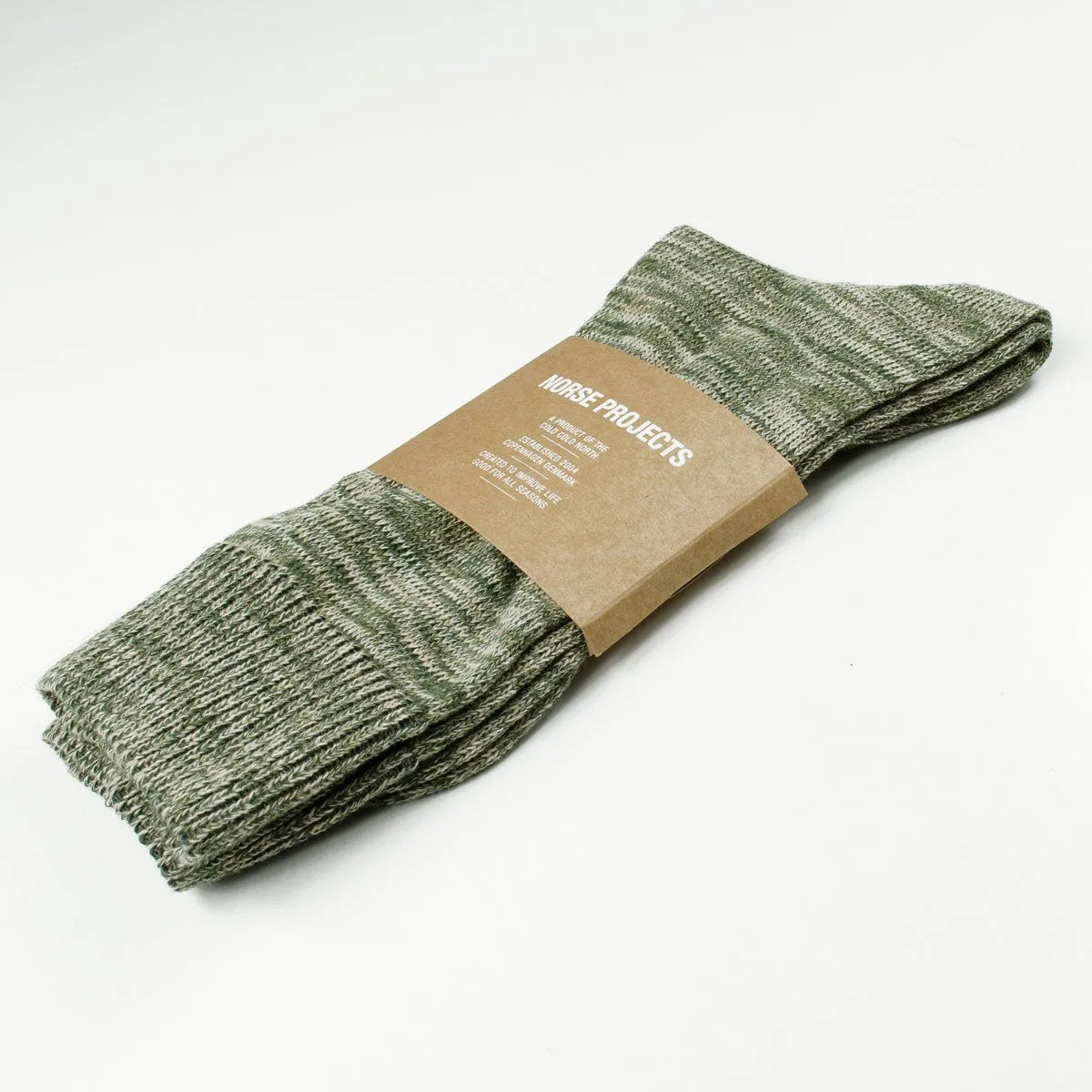 Norse Projects - Bjarki Blend Socks - Ivy Green