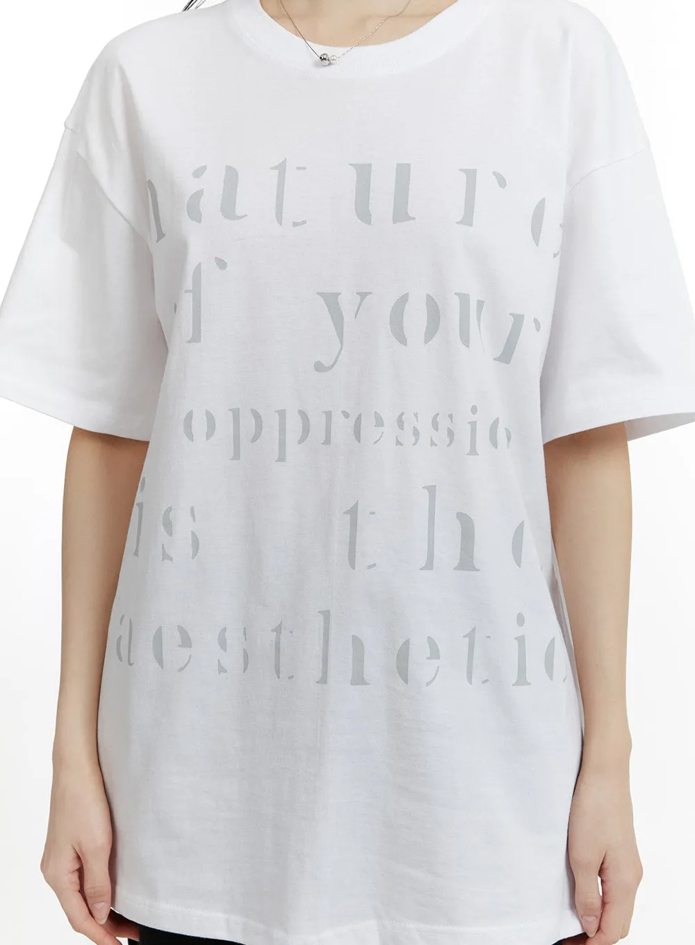 Oversized Lettering T-Shirt CM429