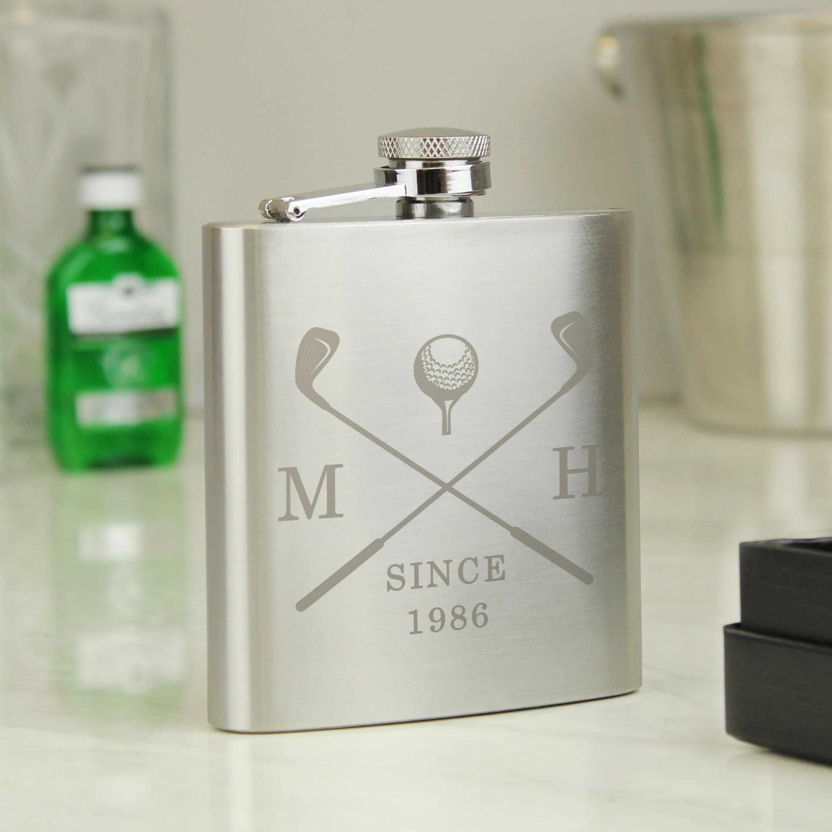 Personalised Golf Hip Flask - Father's Day gift